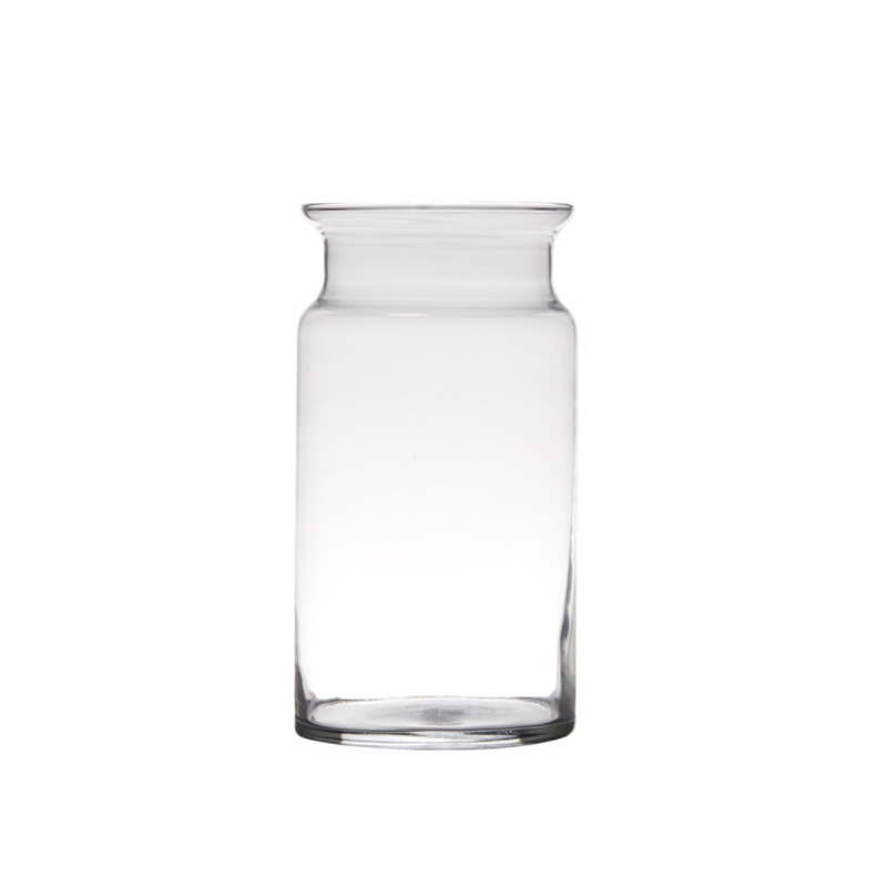 Transparante home-basics vaas/vazen van glas 29 x 15 cm