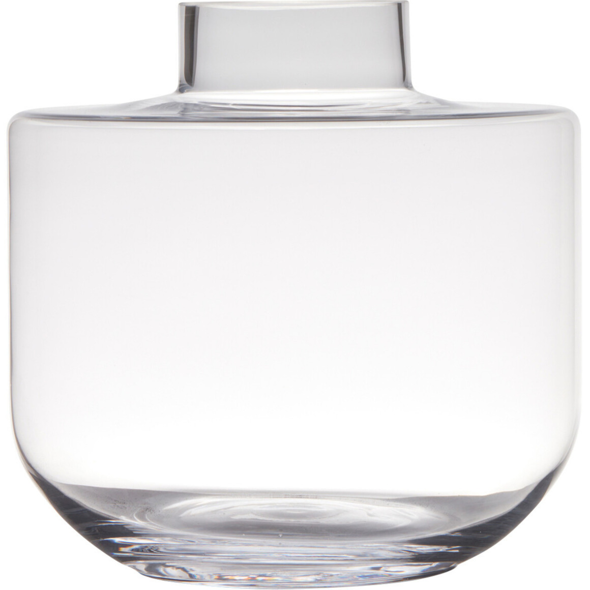 Transparante luxe grote vaas/vazen van glas 25 x 26 cm