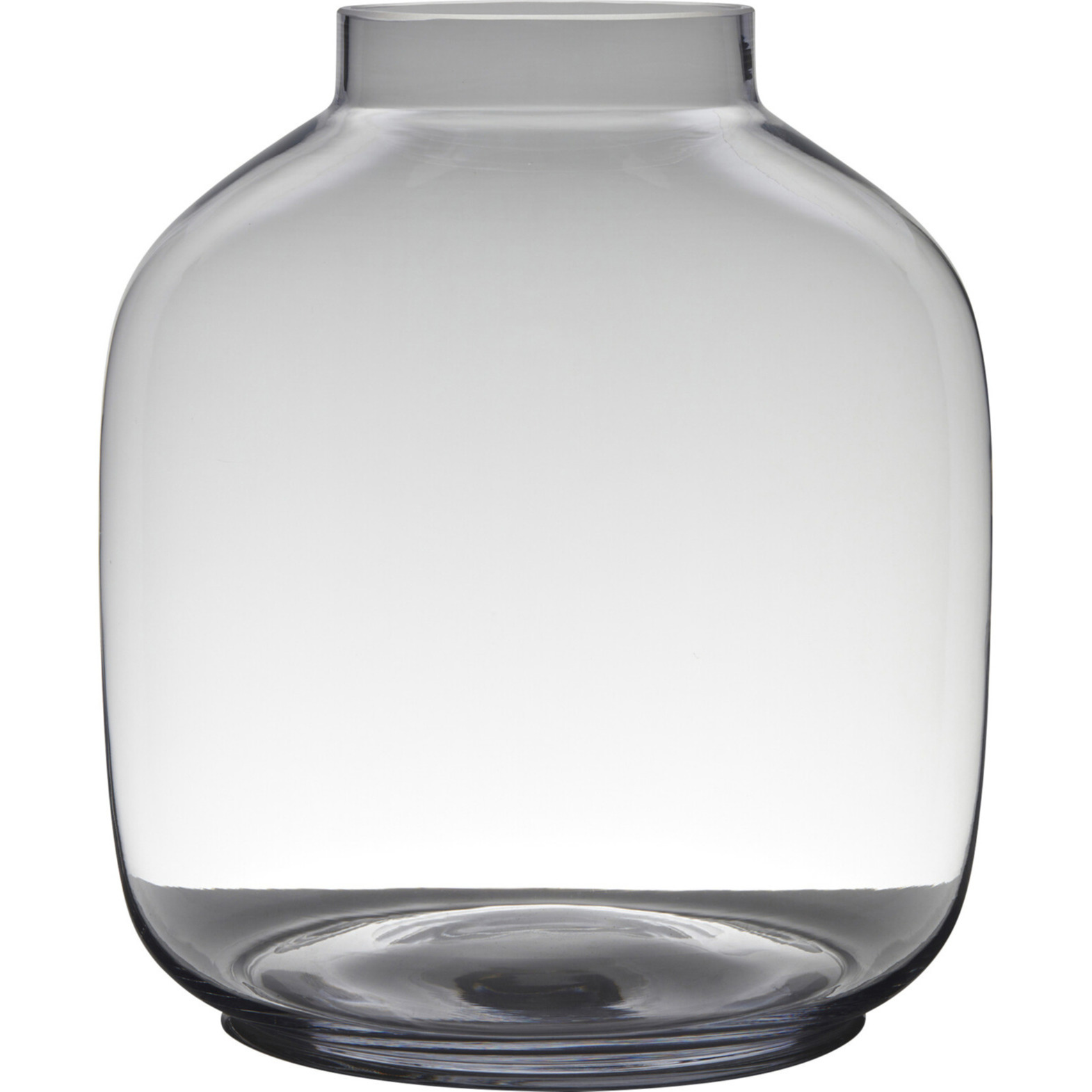 Transparante luxe grote vaas/vazen van glas 38 x 34 cm