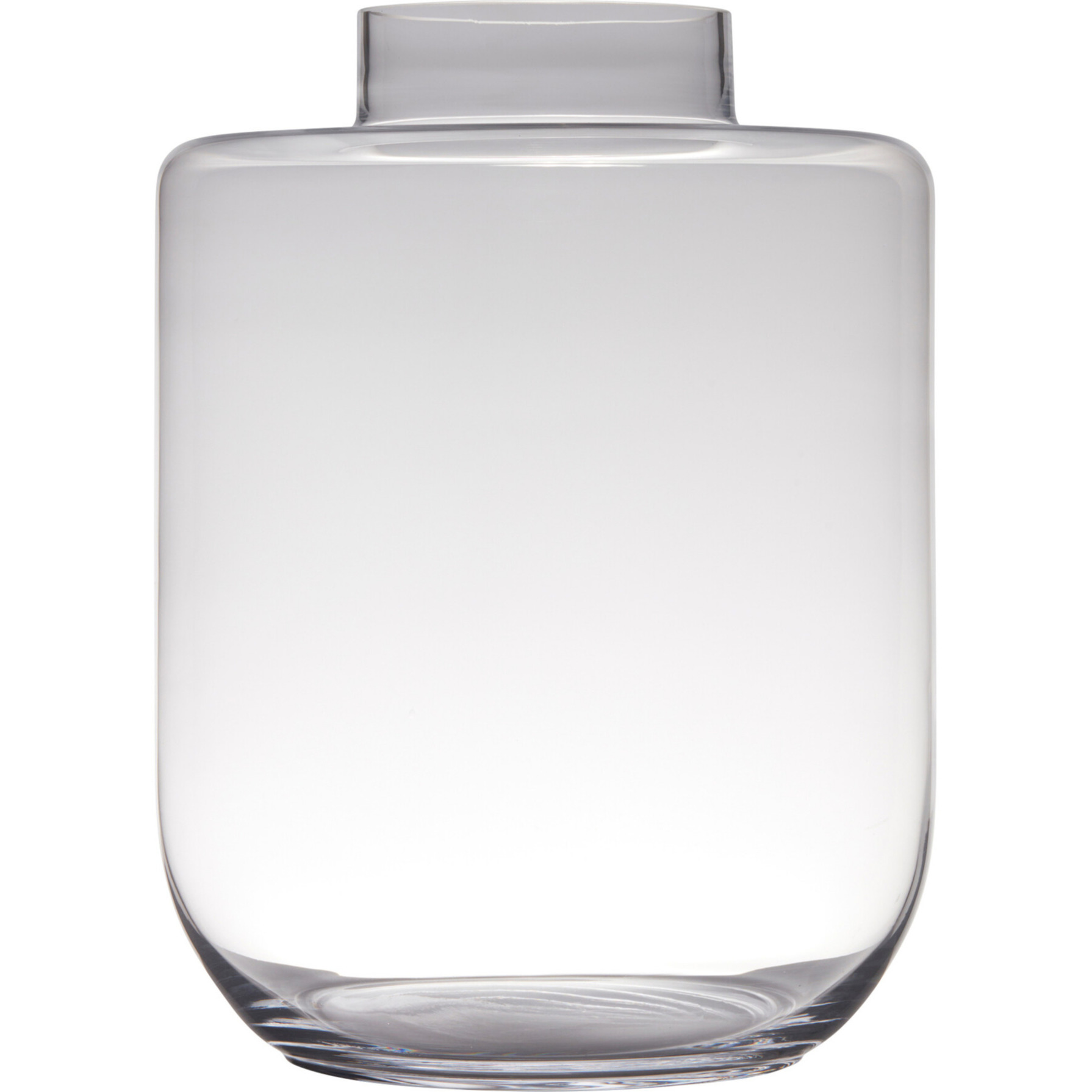 Transparante luxe grote vaas/vazen van glas 40 x 30 cm