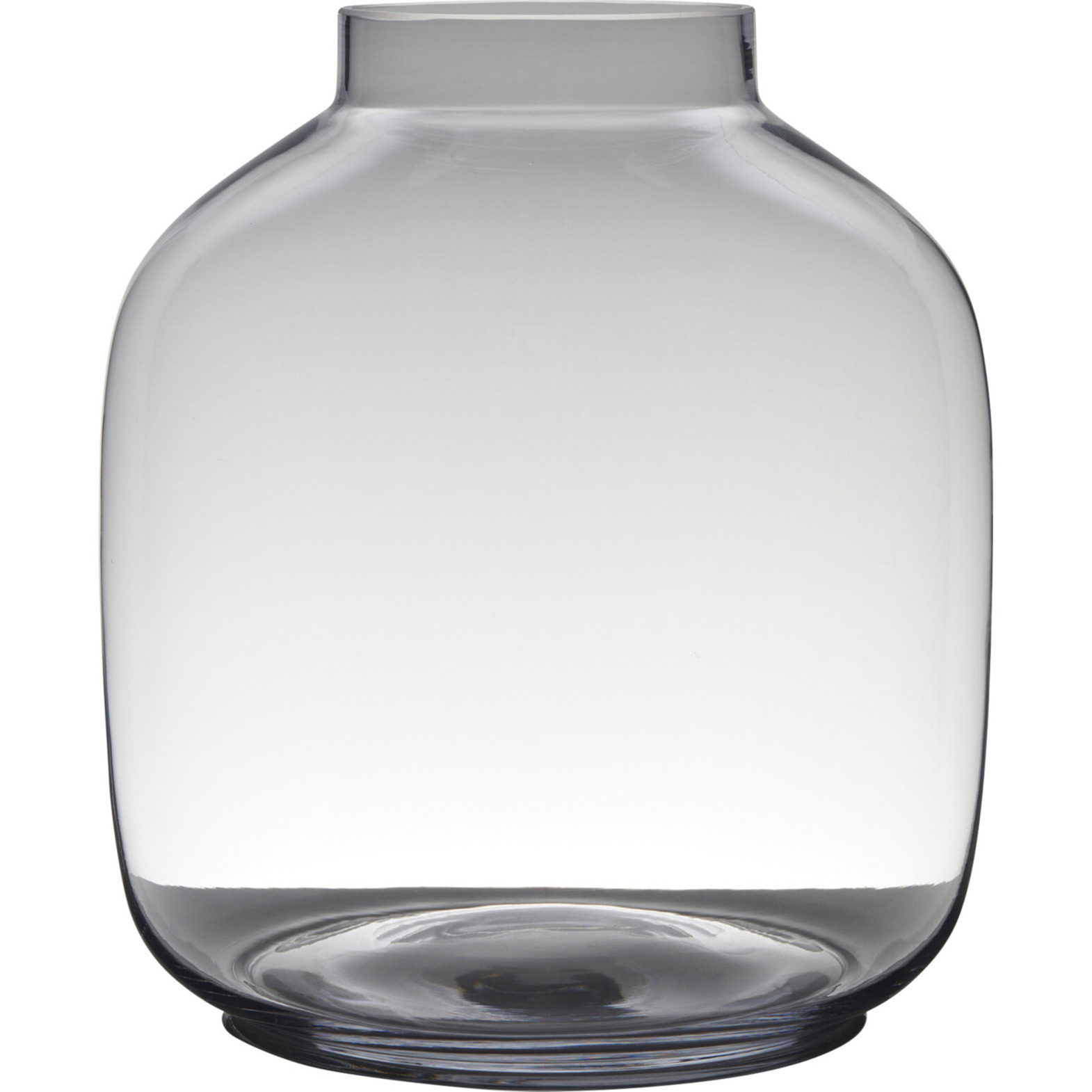 Transparante luxe grote vaas/vazen van glas 43 x 38 cm