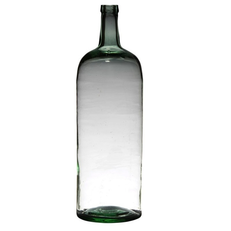 Transparante luxe stijlvolle flessen vaas/vazen van glas 60 x 19 cm