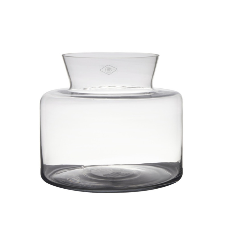 Transparante luxe vaas/vazen van glas 25 x 29 cm