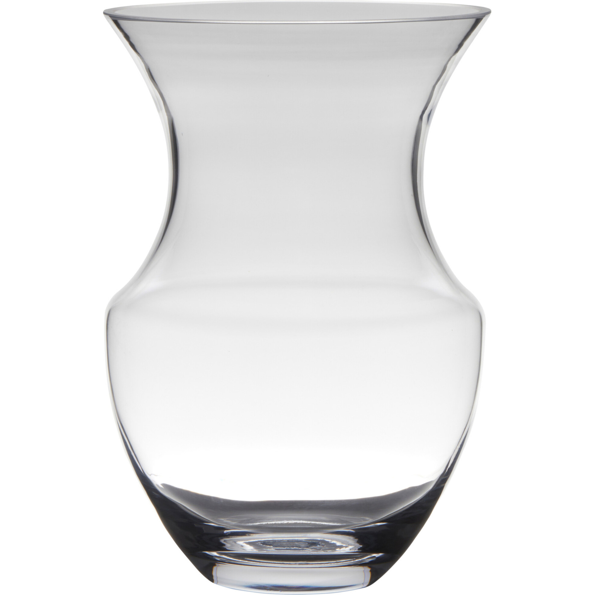 Transparante luxe vaas/vazen van glas 26.5 x 18 cm