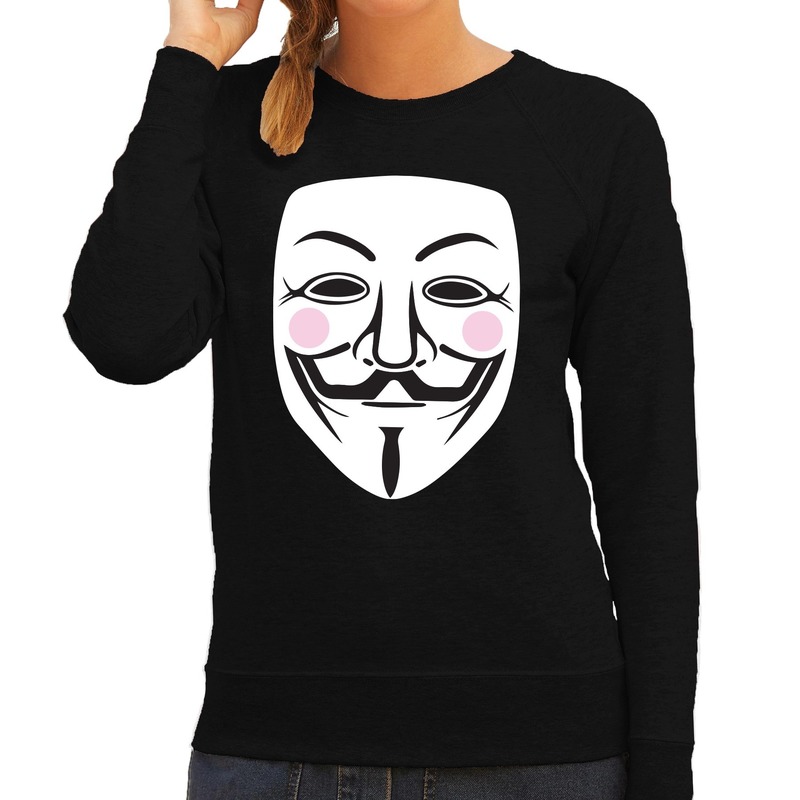 V for Vendetta masker sweater zwart voor dames