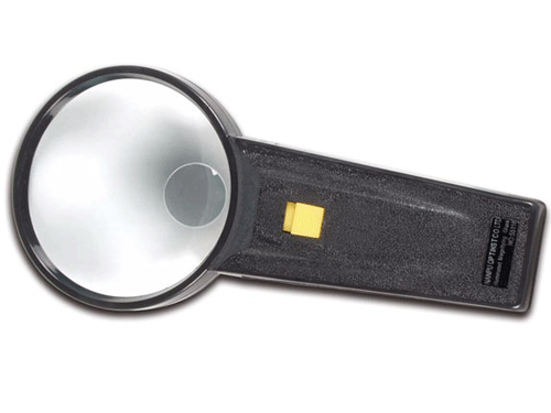 Magnifying glass with light