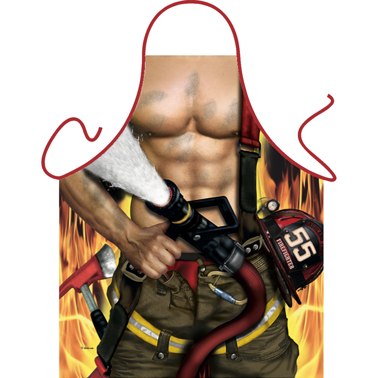 Verkleedkleding schort Brandweerman