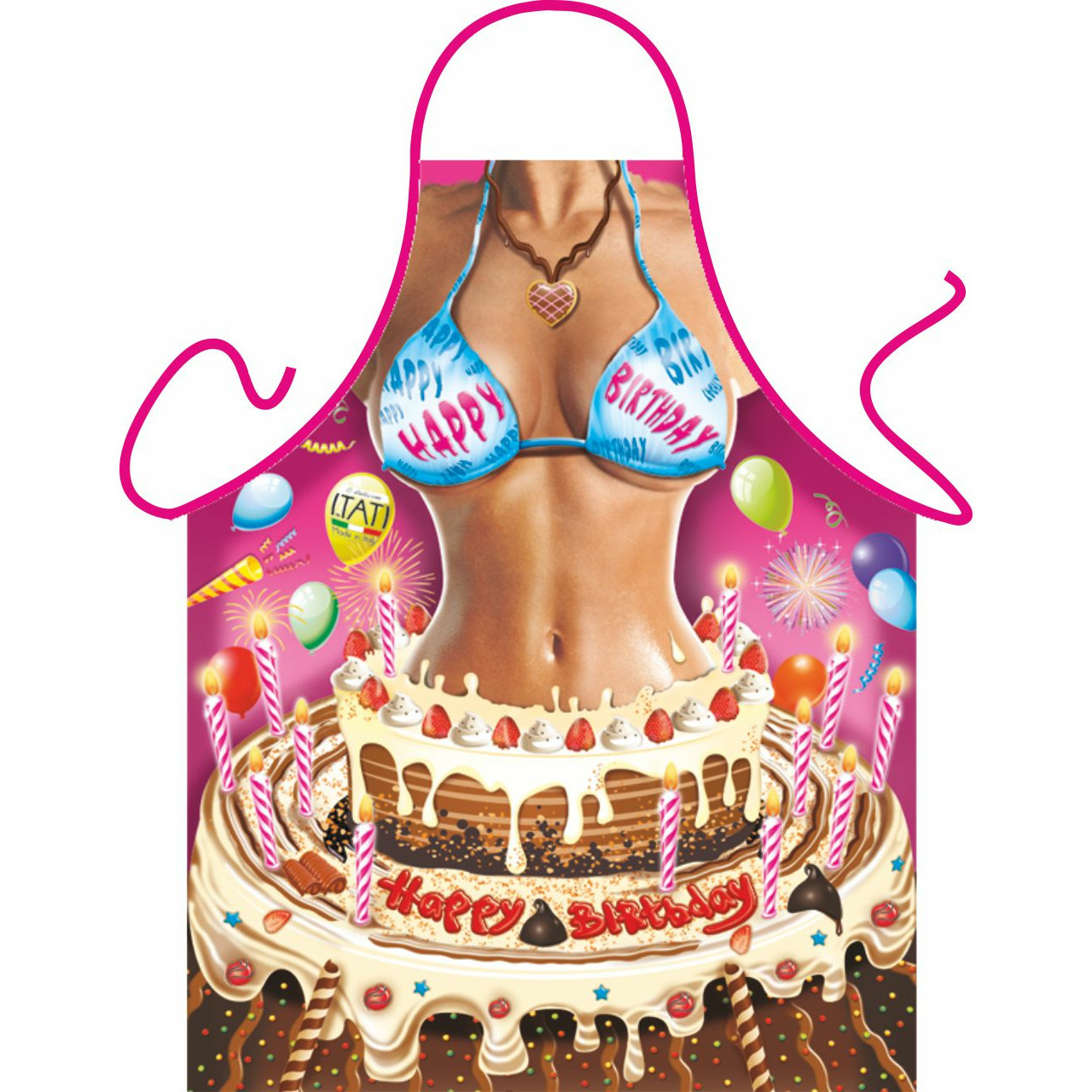 Verkleedkleding schort Happy Birthday Woman
