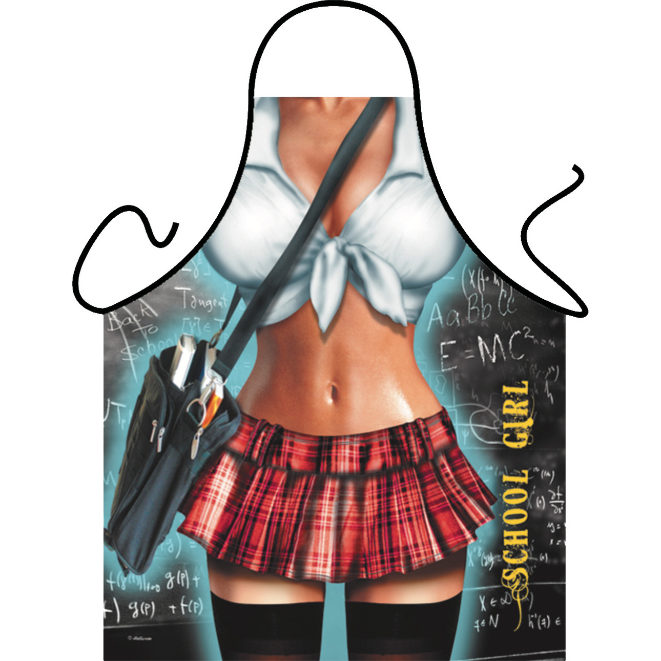Verkleedkleding schort School Girl