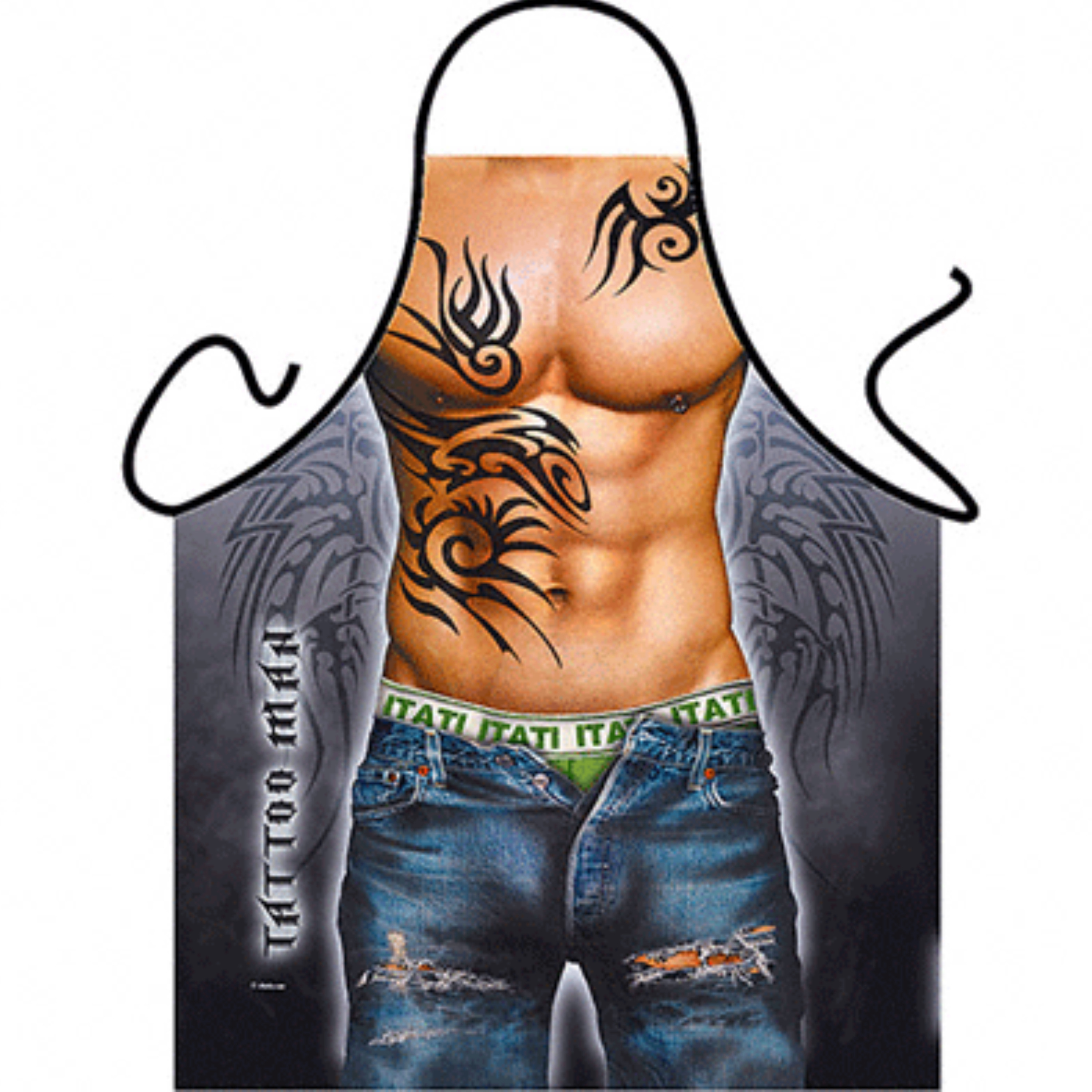 Verkleedkleding schort Tattoo Man