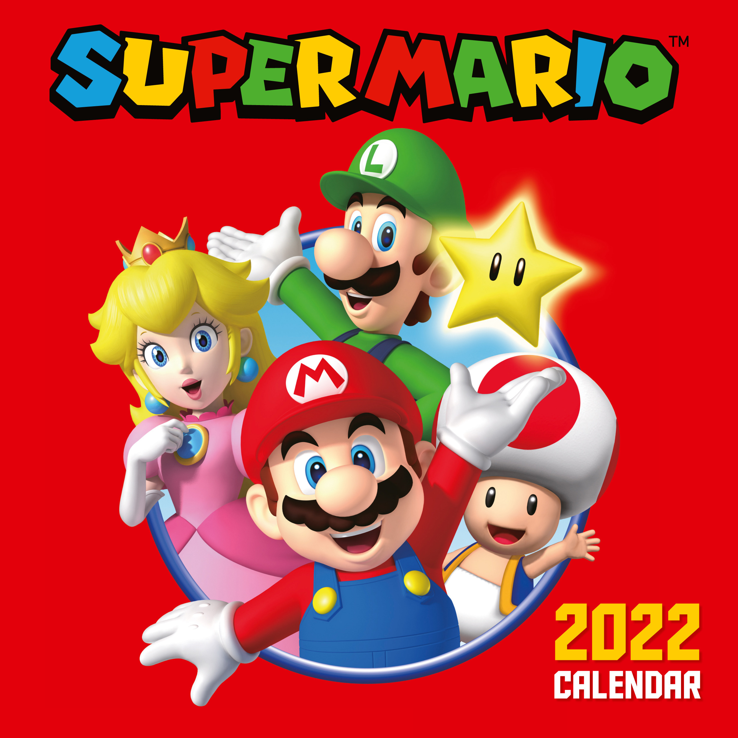 Videospel/game cartoon kalender 2022 Super Mario 30 cm
