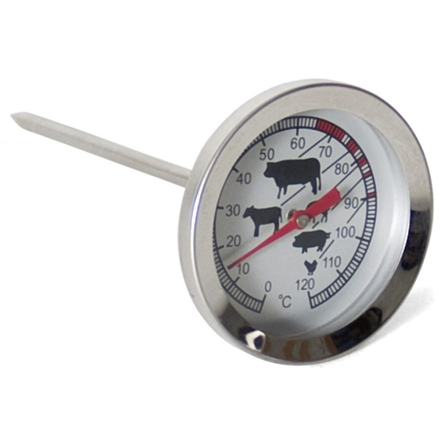 Vlees thermometer 0-120 graden celcius RVS 12 cm