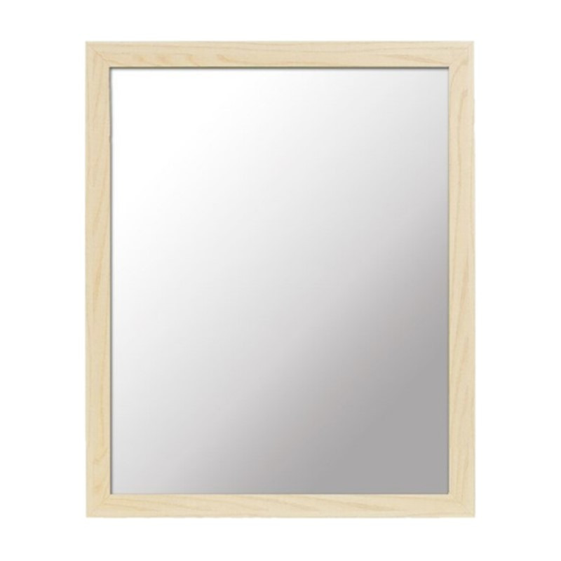 Wandspiegel vierkant met houten frame 40 x 50 cm
