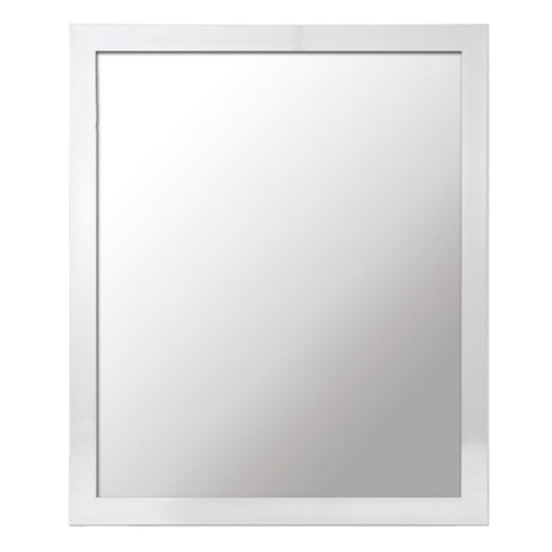 Wandspiegel vierkant met metalen frame wit 40 x 50 cm