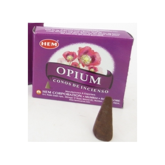 Wierook Opium in pakje met 10 kegeltjes