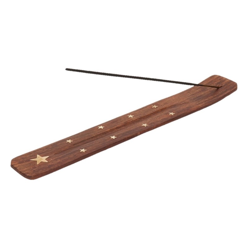 Wierookhouder houten plankje ster