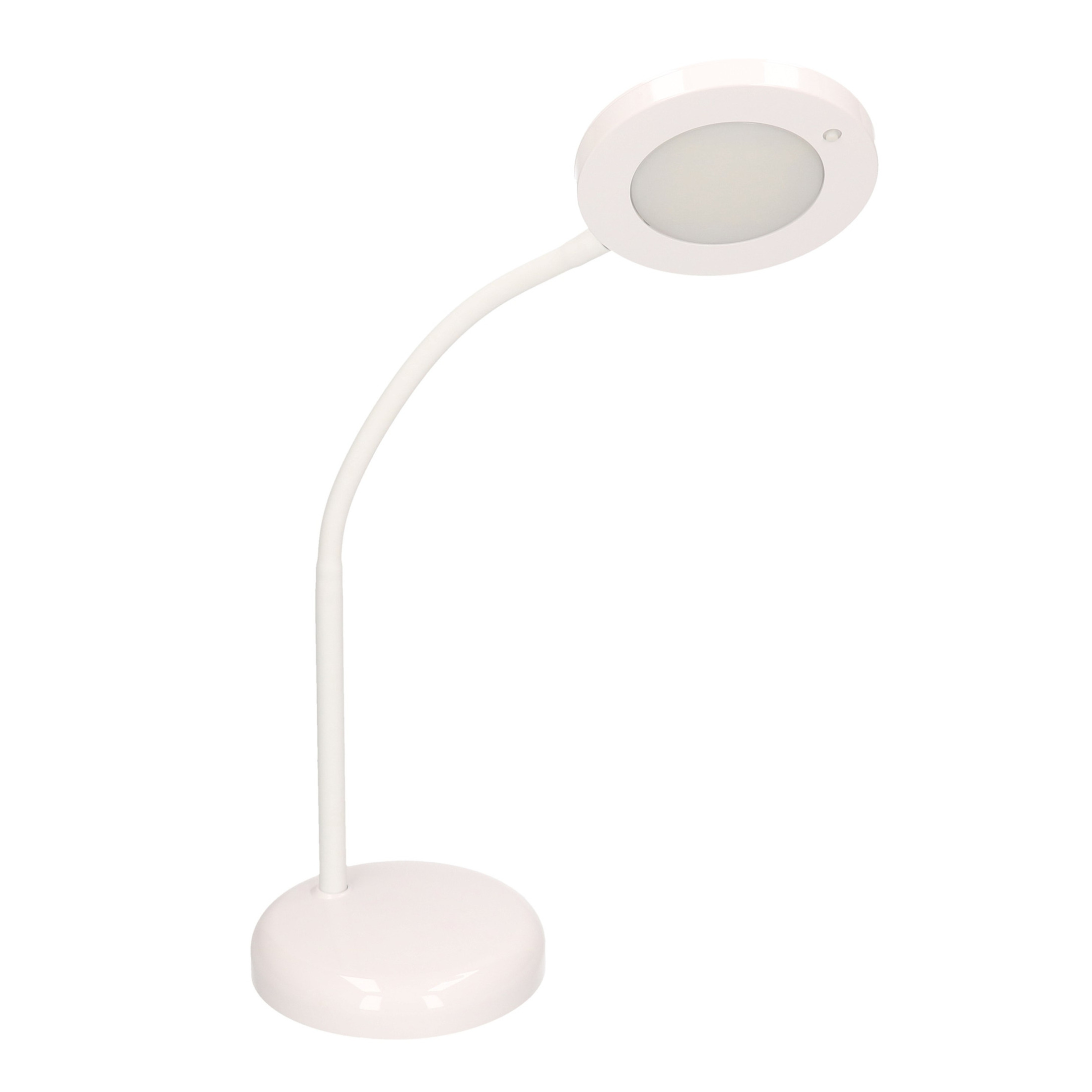 Witte bureaulamp met LED-verlichting helder wit 40 cm