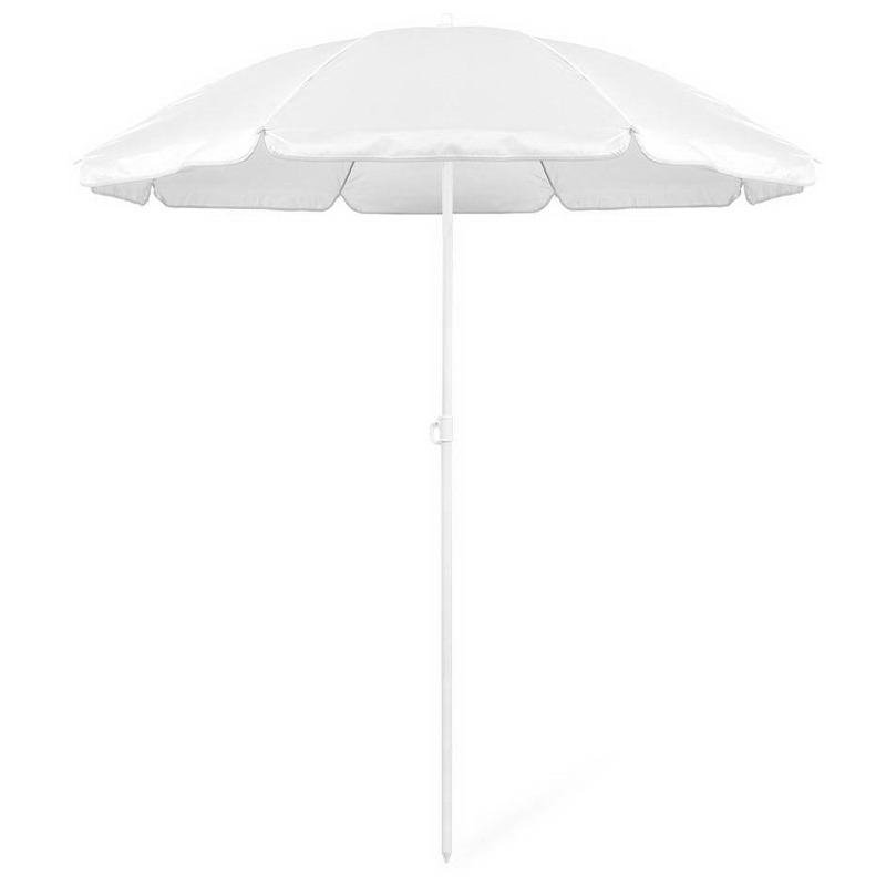 Witte strand parasol van nylon 150 cm