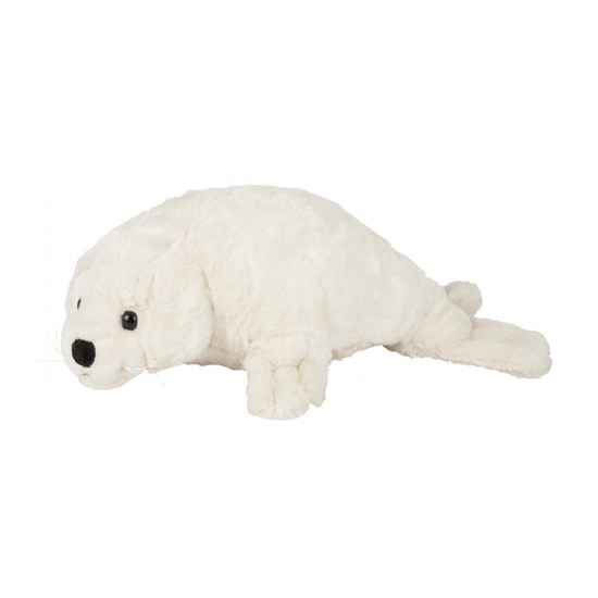 Witte zeehond knuffel met kraalogen 40 cm