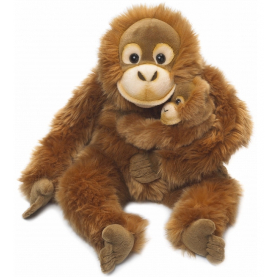 WNF pluche Orang Oetan apen knuffel met baby 25 cm