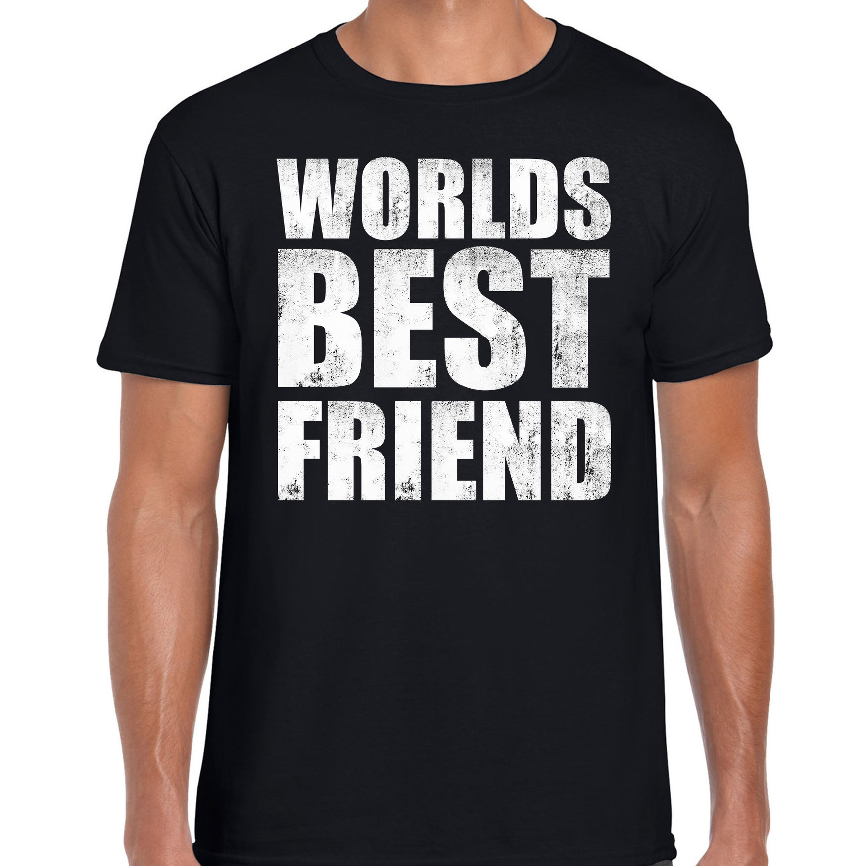 Worlds best friend cadeau t-shirt zwart voor heren