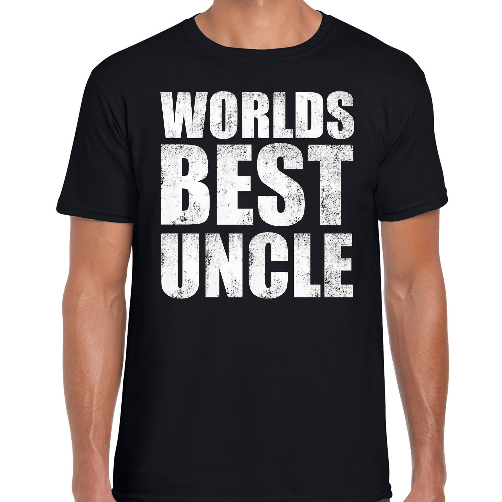 Worlds best uncle / oom cadeau t-shirt zwart voor heren