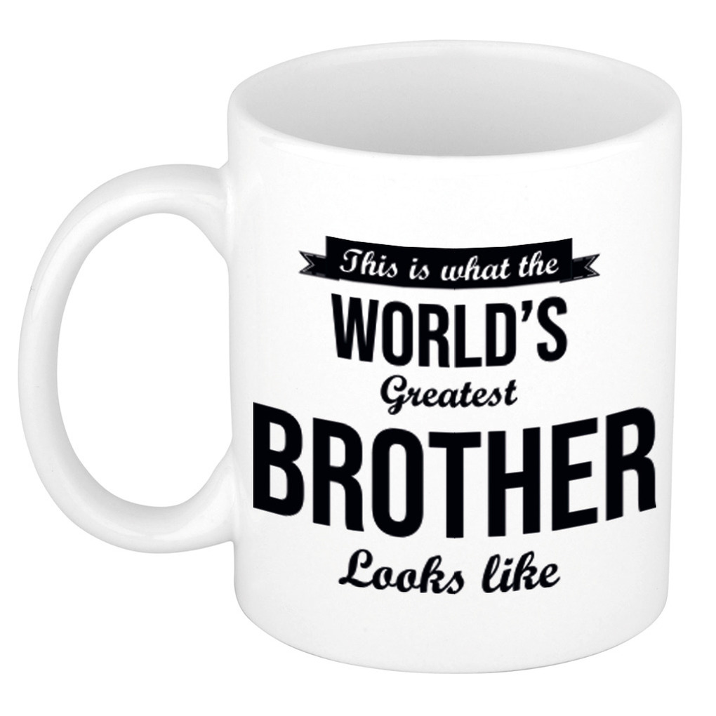 Worlds Greatest Brother cadeau koffiemok / theebeker 300 ml