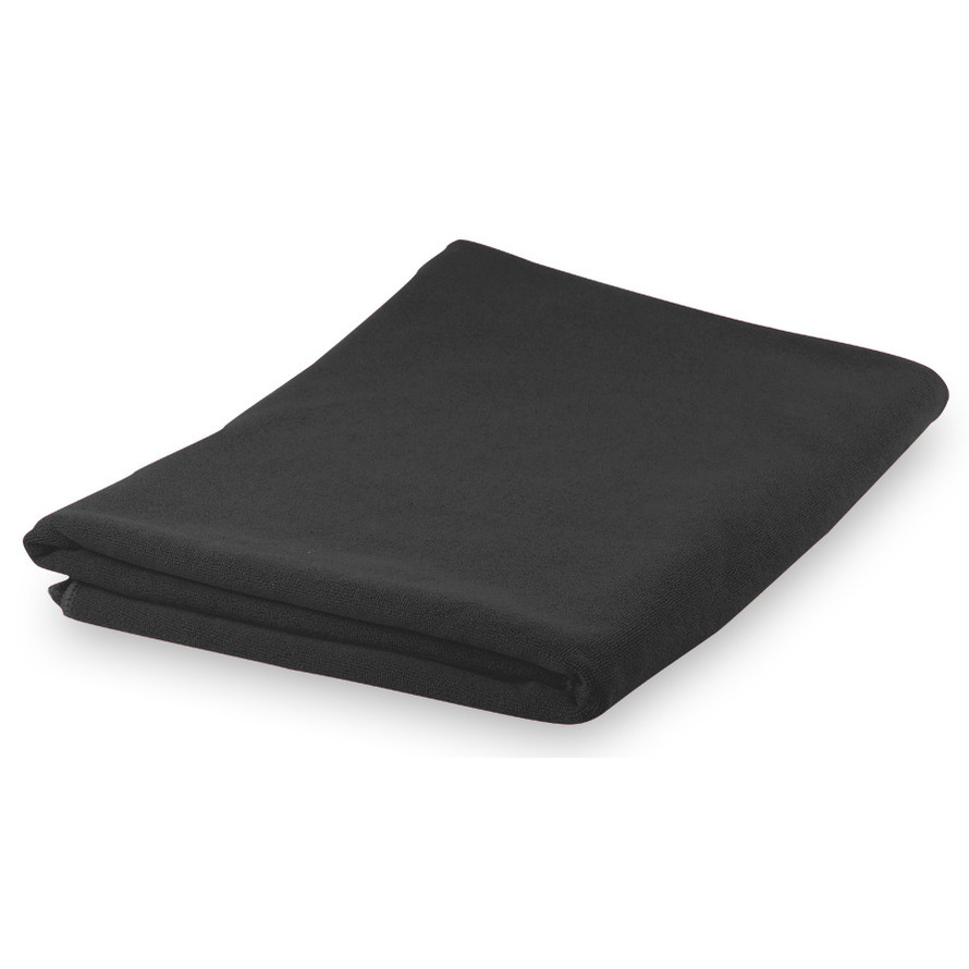 Yoga/fitness handdoek extra absorberend 150 x 75 cm zwart