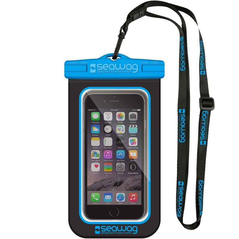 Zwarte/blauwe waterproof hoes voor smartphone/mobiele telefoon