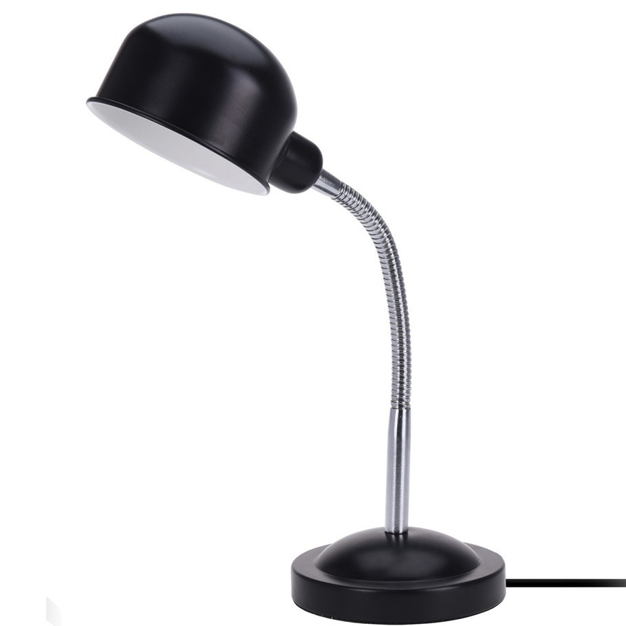 Zwarte bureaulamp van mat metaal 45 cm