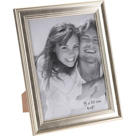Gold shiny photo/picture frames 19 x 24 cm