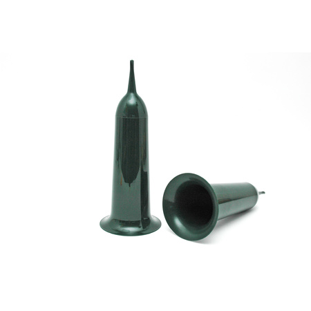 1x Grave vase - plastic - green - 35 cm