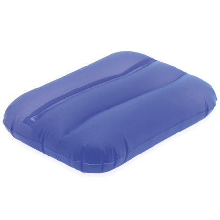 1x Inflatable pillows blue 28 x 19 cm