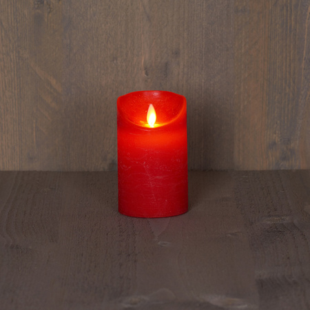 Set of 2x Red Led candles with moving flame