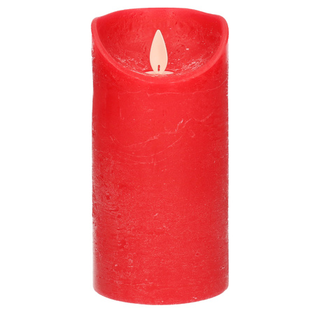 Set of 2x Red Led candles with moving flame