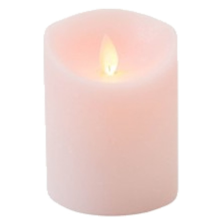 1x Pink LED candle with moving flame 10 cm