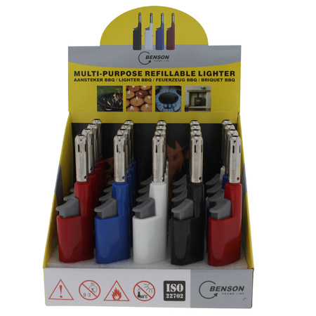 1x gas/bbq storm lighters 12 cm