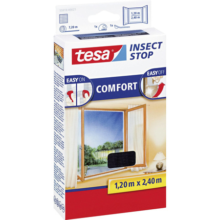 1x Tesa flyscreen/insectscreen black 1,2 x 2,4 meter