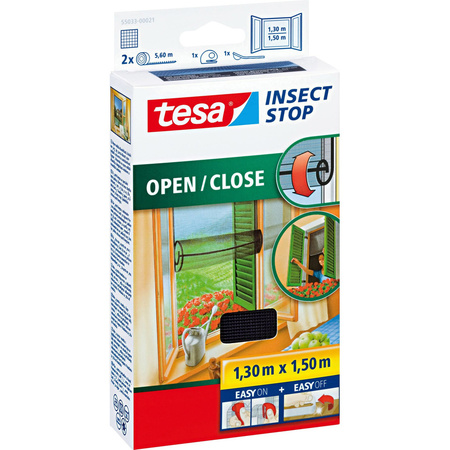 1x Tesa flyscreen/insectscreen black 1,3 x 1,5 meter
