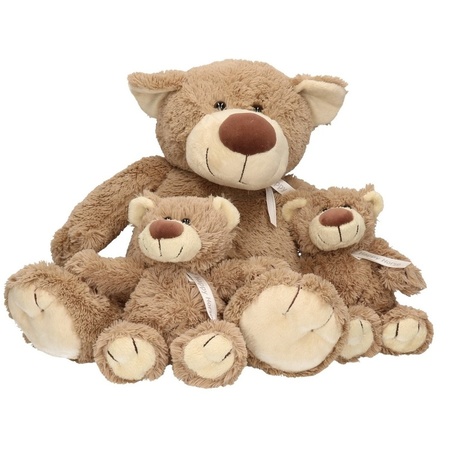 3x Plush mom and child Bella bears 40/22 cm cuddle toys