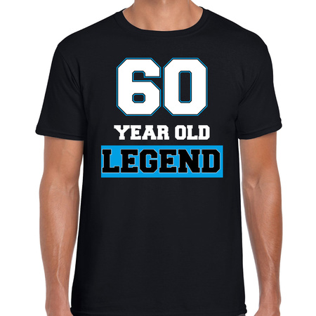 60 legend birthday t-shirt black for men