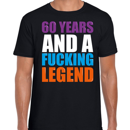 60 year legend / 60 jaar legende cadeau t-shirt zwart heren