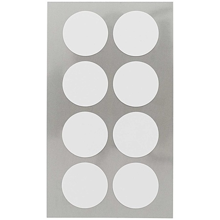 96x Round sticker labels white 25 mm