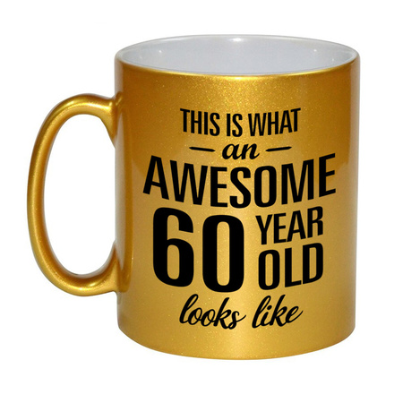 Awesome 60 year golden mug 330 ml