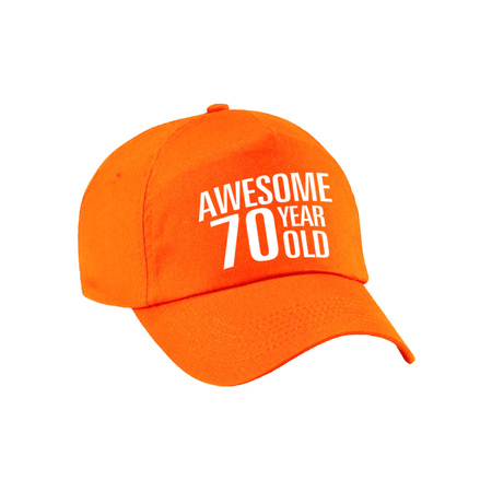 Awesome 70 year old cap orange for men and women
