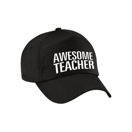Awesome teacher pet / cap voor leraar / lerares zwart voor dames en heren