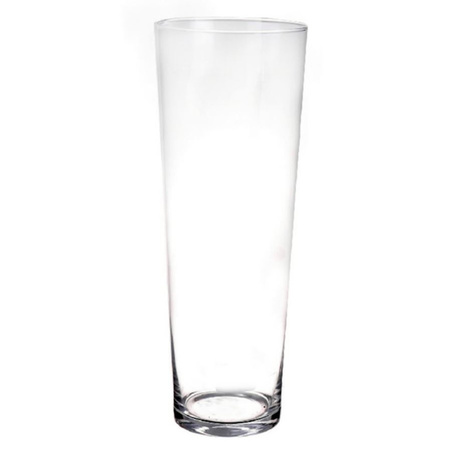 Bellatio Design conische vaas glas 50 cm