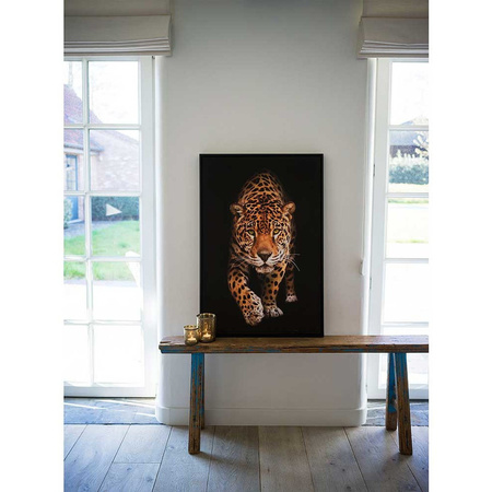 Canvas schilderij 90 x 60 cm luipaarden print