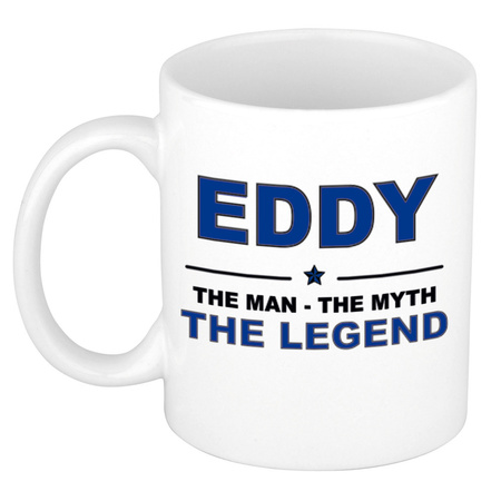 Eddy The man, The myth the legend bedankt cadeau mok/beker 300 ml keramiek