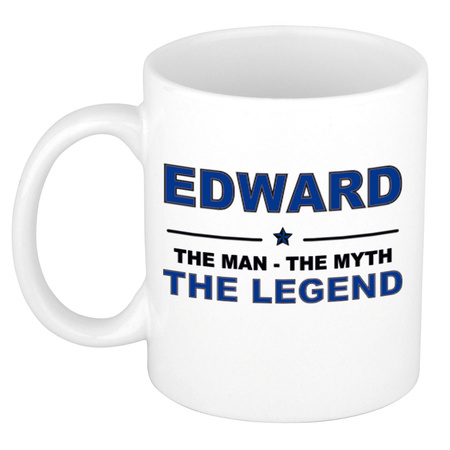 Edward The man, The myth the legend bedankt cadeau mok/beker 300 ml keramiek